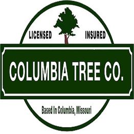 Columbia Tree Co. logo, features tree graphic. Text: "Licensed, Insured, Columbia, Missouri."
