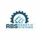 Logo zeigt drei blaue Roboterarme in einem Zahnrad mit Text "RBS Robotic Systems" darunter.