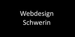 Schwarzer Hintergrund mit weißem Text: "Webdesign Schwerin".