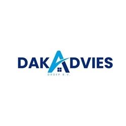 Logo van Dakadvies Groep B.V. met een dakvormige 'A' en een huis in het midden.