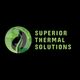 Green earth logo with "Superior Thermal Solutions" text on black background.