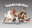 Gruppenbild von Hunden verschiedener Rassen mit dem Schriftzug "Hundezubehör" darüber.