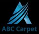Blue stylized "A" logo with "ABC Carpet" text below on a black background.