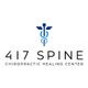 417 Spine Chiropractic Healing Center logo with spine and wings symbol in blue.
