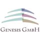 Logo der Genesis GmbH mit vier gebogenen, farbigen Linien darüber.