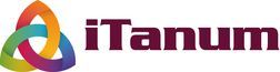 Logo mit buntem, verschlungenem Symbol neben dem Schriftzug "iTanum" in dunklem Lila.