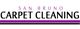 "Logo of San Bruno Carpet Cleaning with purple and black text and lines."