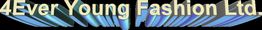 Text 3D: "4Ever Young Fashion Ltd." in Blau- und Beigetönen vor schwarzem Hintergrund.