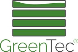 Logo mit fünf grünen Balken und der Aufschrift "GreenTec".