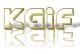 Der Text "KGif" in goldener 3D-Schrift mit Spiegelung auf weißem Hintergrund.