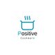 Logo of Positive Cookware with a steaming pot icon above the text.