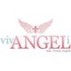 Logo mit rosa Engelsflügeln, Text: "vivANGELi". Betreiber: Vivien Angeli.