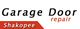 Text: "Garage Door Repair Shakopee" in bold black and red font on white background.