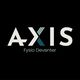 Logo van "AXIS Fysio Deventer" in witte letters met turquoise accenten, tegen een zwarte achtergrond.