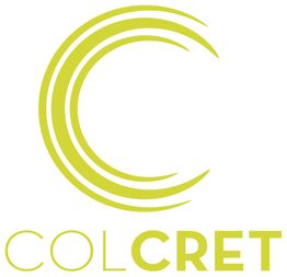Logotipo con una "C" estilizada en verde y el texto COLCRET en la parte inferior.