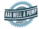Logo of "AAA Well & Pump Service, LLC" in a blue circular badge design.