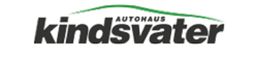 Logo von Autohaus Kindsvater mit schwarzem Text und einer grünen Linie, die ein Auto andeutet.