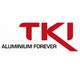 TKI-Logo mit rotem Schriftzug "ALUMINIUM FOREVER" darunter.