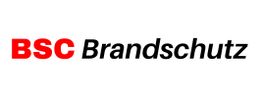 Text „BSC Brandschutz“ in Rot und Schwarz auf weißem Hintergrund.