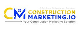 Logo of Construction Marketing.io with the tagline: Your Construction Marketing Solution.