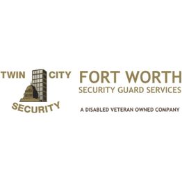 Twin City Security Fort Worth logo with text "A Disabled Veteran Owned Company."