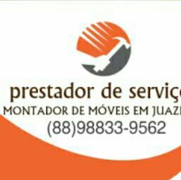 Gráfico de prestador de serviços de montagem de móveis com telefone (88) 98833-9562.