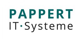 Logo mit Text "PAPPERT IT·Systeme" in grüner und schwarzer Schrift.