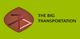 Logo featuring a brown geometric shape with "The Big Transportation" text on green background.