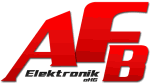 Rotes Logo mit den Buchstaben AFB, darunter steht "Elektronik".