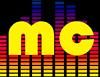 Gelbes "mc"-Logo vor buntem Equalizer-Balken auf schwarzem Hintergrund.
