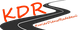 Logo des KDR mit einer Straße und dem Schriftzug "KurierDienstRadebeul".