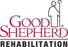 Good Shepherd Rehabilitation logo with a stylized shepherd figure holding a staff.