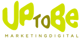 Logo verde con texto: "Up to Be Marketing Digital".