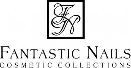 Logo mit dem Text "Fantastic Nails Cosmetic Collections" und verschlungenen Buchstaben im Quadrat.