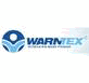 Logo von Warntex mit blauem Kreis und Schriftzug "Kleidung nach Maß".