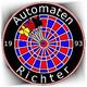 Logo mit Dartboard, drei Dartpfeilen, Schriftzug "Automaten Richter", Zahlen 19 und 93.