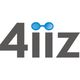 Logo with "4iiz" text, featuring blue glasses above the "i" characters.