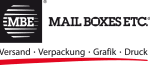 Logo von Mail Boxes Etc. mit Text: "Versand · Verpackung · Grafik · Druck".