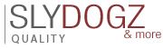 Text: "SLYDOGZ QUALITY & more" in grauer und roter Schrift.