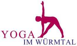 Logo mit Silhouette in Yoga-Pose und Text "Yoga im Würmtal".