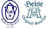 Logos von GKN und Heise, beide mit "Made in Germany", GKN seit 1821, Heise seit 1919.