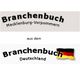 "Text: Branchenbuch Mecklenburg-Vorpommern; Branchenbuch Deutschland mit deutscher Flagge."