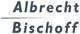 Textlogo: "Albrecht Bischoff" in stilisierter Schrift.