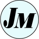 Stylized initials "JM" in bold within a light blue circle.