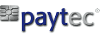 Logo der Firma "paytec" mit stilisiertem Chip links neben dem Unternehmensnamen.