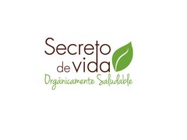 Logo con texto "Secreto de vida: Orgánicamente Saludable" y una hoja verde.