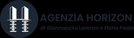 Logo dell'Agenzia Horizon con due edifici stilizzati, nomi Giannaccini Lorenzo e Florio Paolo.