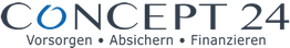 Logo von Concept 24 mit Slogan: Vorsorgen, Absichern, Finanzieren.