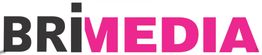 Schriftzug "BRIMEDIA" in Schwarz und Pink auf weißem Hintergrund.