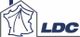 Logo avec maison stylisée et lettres "LDC" en bleu.